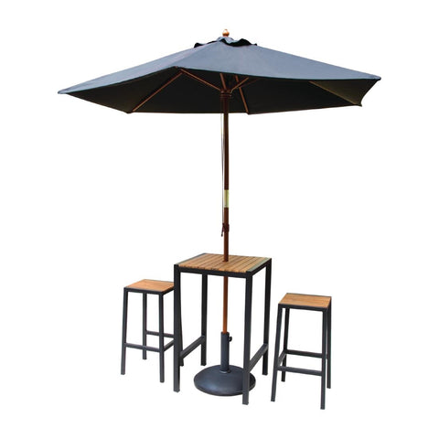 Bolero Stahl- und Akazienholz Barhocker