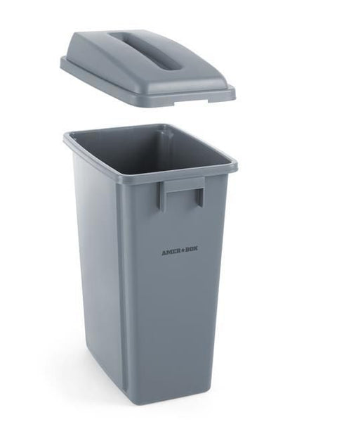 Abfalleimer schmal, AmerBox, 60L, Hellgrau, 455x315x(H)580mm